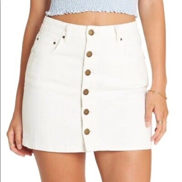 Billabong │ White Denim Skirt │ Women’s Size 27 Size 4 - Picture 2 of 7